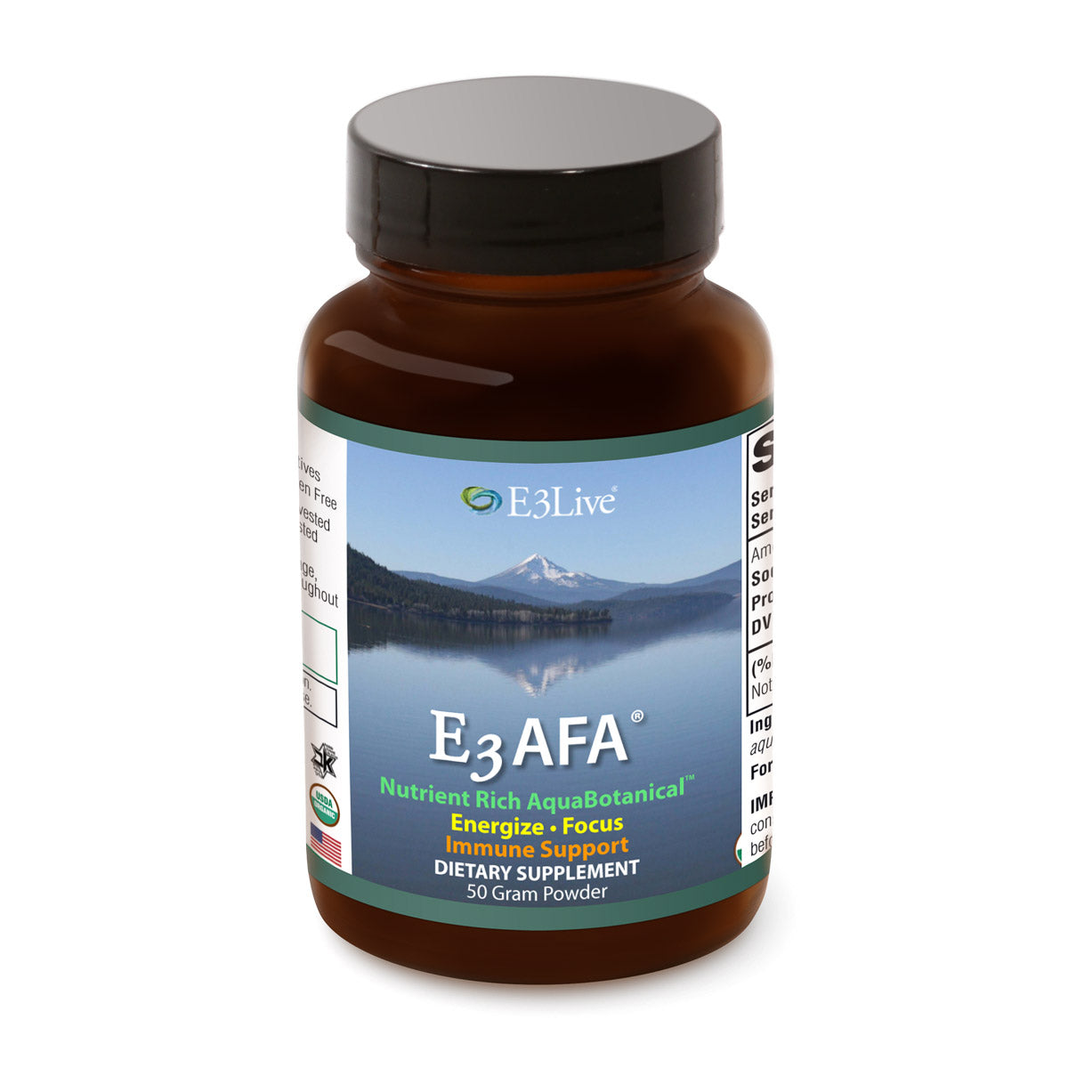 E3 AFA Powder | E3 Live | Raw Living UK | Super Foods | E3 AFA is the most potent &amp; pure AFA in the world, harvested from only the deepest pristine waters of Upper Klamath Lake. Dairy &amp; gluten free with no additives.