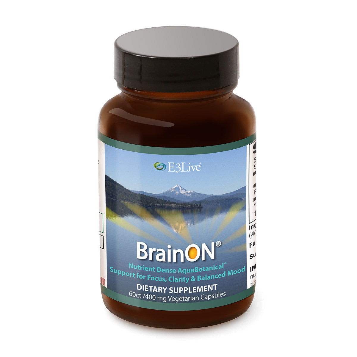 E3 BrainON Capsules | E3 Live | Raw Living UK | Super Foods | E3 BrainOn Capsules contain Aphanizomenon Flos Aquae which contains Phenalmin, an extract of Phenylethylamine (PEA). Designed to support clarity and focus.