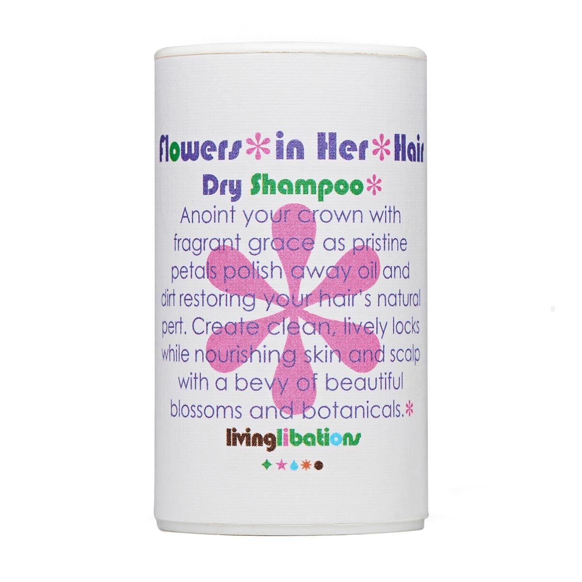 Flowers In Her Hair Dry Shampoo | Living Libations | Raw Living UK | Hair Care | Beauty | Living Libations Dry Shampoo Flowers In Her Hair (30ml): a High Quality Vegan Dry Shampoo full of Natural Minerals, Botanicals &amp; Essential Oils. Flower Power!