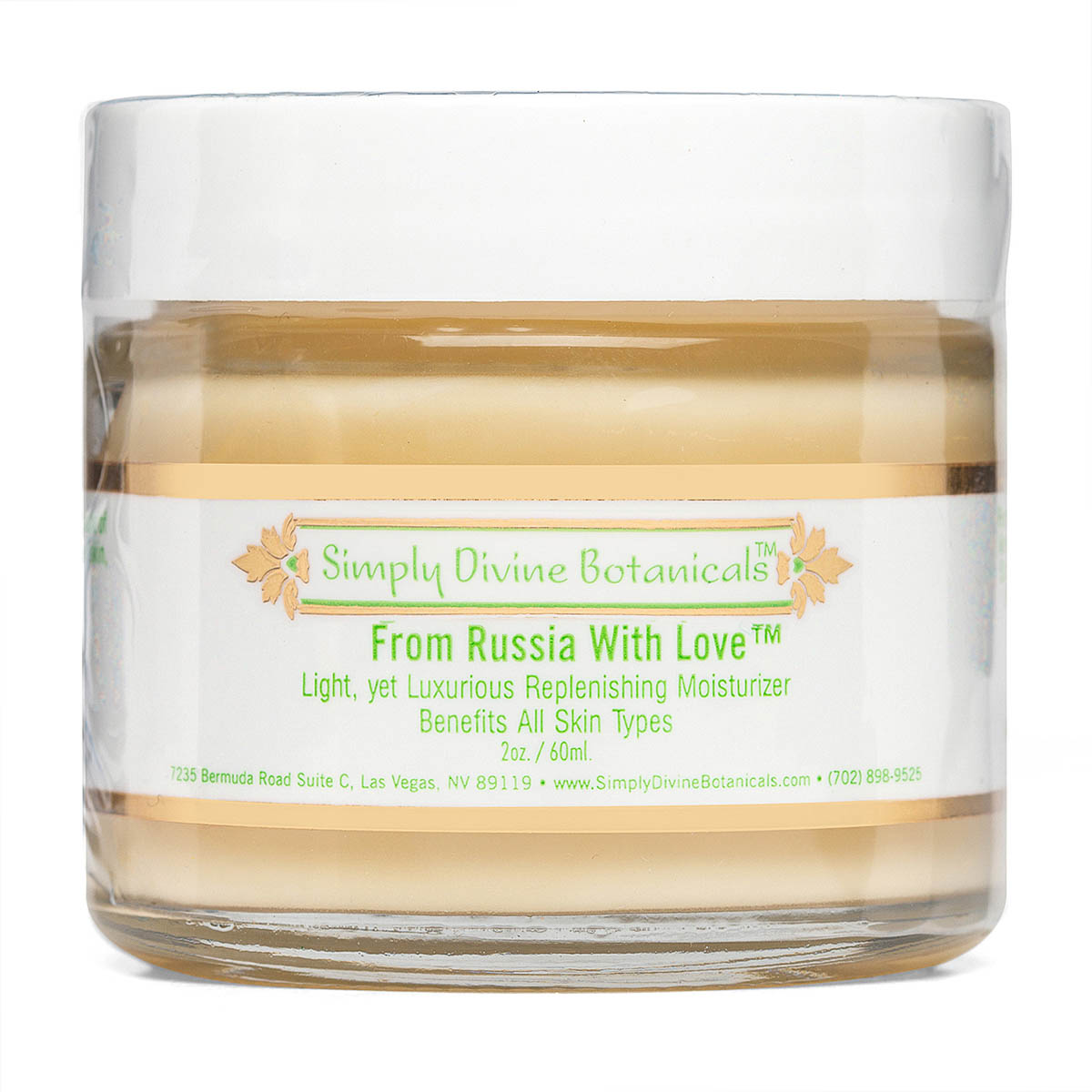 From Russia With Love Moisturizer | Simply Divine Botanicals | Raw Living UK | Skin Care & Beauty | Simply Divine Botanicals Natural From Russia with Love Moisturiser for All Skin Types. Absorbs Deeply & Rapidly, with no residue. Leaves Skin Soft & Dewy.