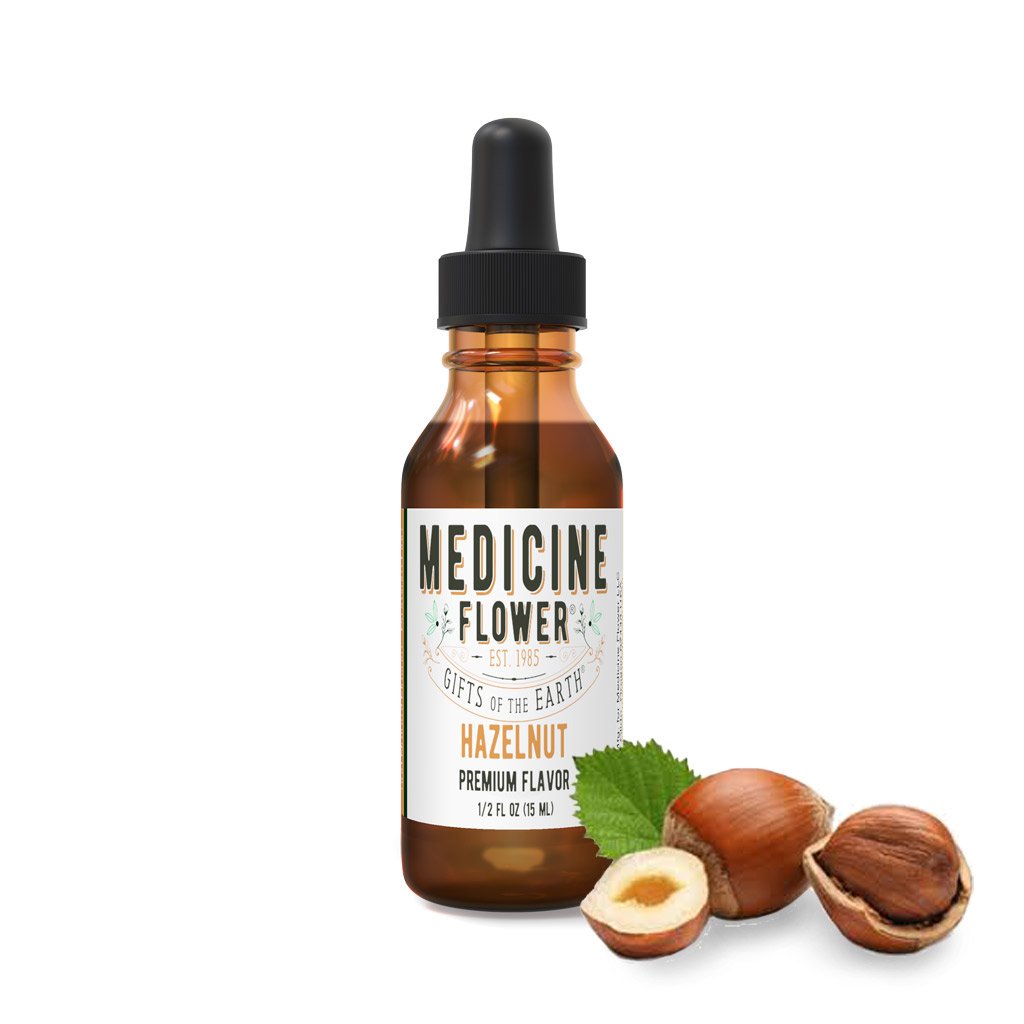 Hazelnut Flavour Premium Extract | Medicine Flower | Raw Living UK | Raw Foods | Medicine Flower Hazelnut Flavour Premium Extract (1/2oz, 1oz) is pure, potent &amp; natural. Amazing taste, with no alcohol or artificial preservatives.