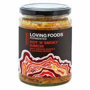 Organic Hot n Smoky Kimchi | Loving Foods | Raw Living UK | Ferments | Raw Foods | Loving Foods Hot & Smoky Kimchi is an Organic High Quality Unpasteurised Vegan Kimchi. Full of probiotics, and ingredients include chilli, cayenne & paprika.