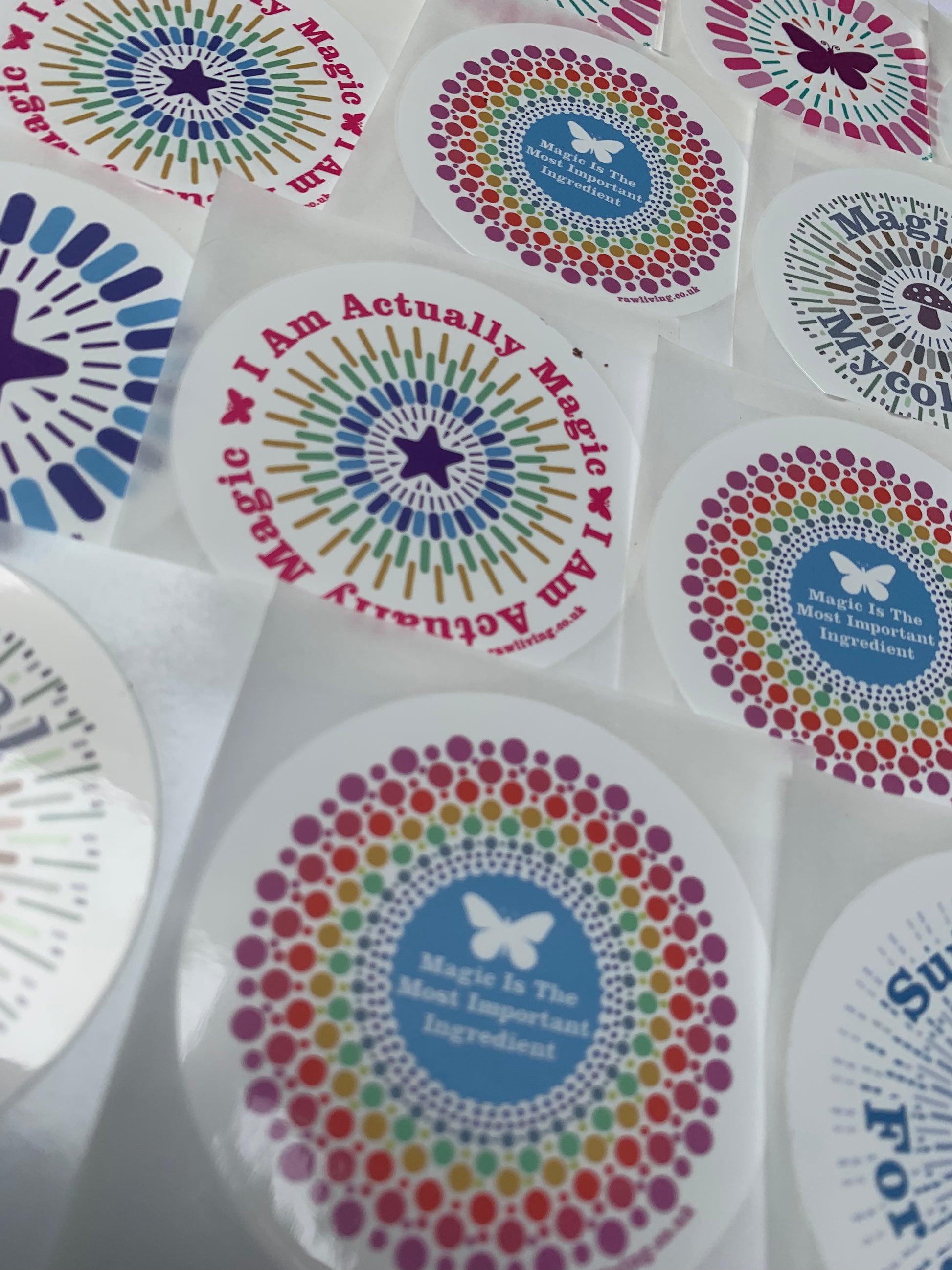 Raw Living Sticker Pack (6 Stickers) | New! Raw Living sticker pack: 6 stickers to elevate your laptop, phone, cupboards, drinks bottles...