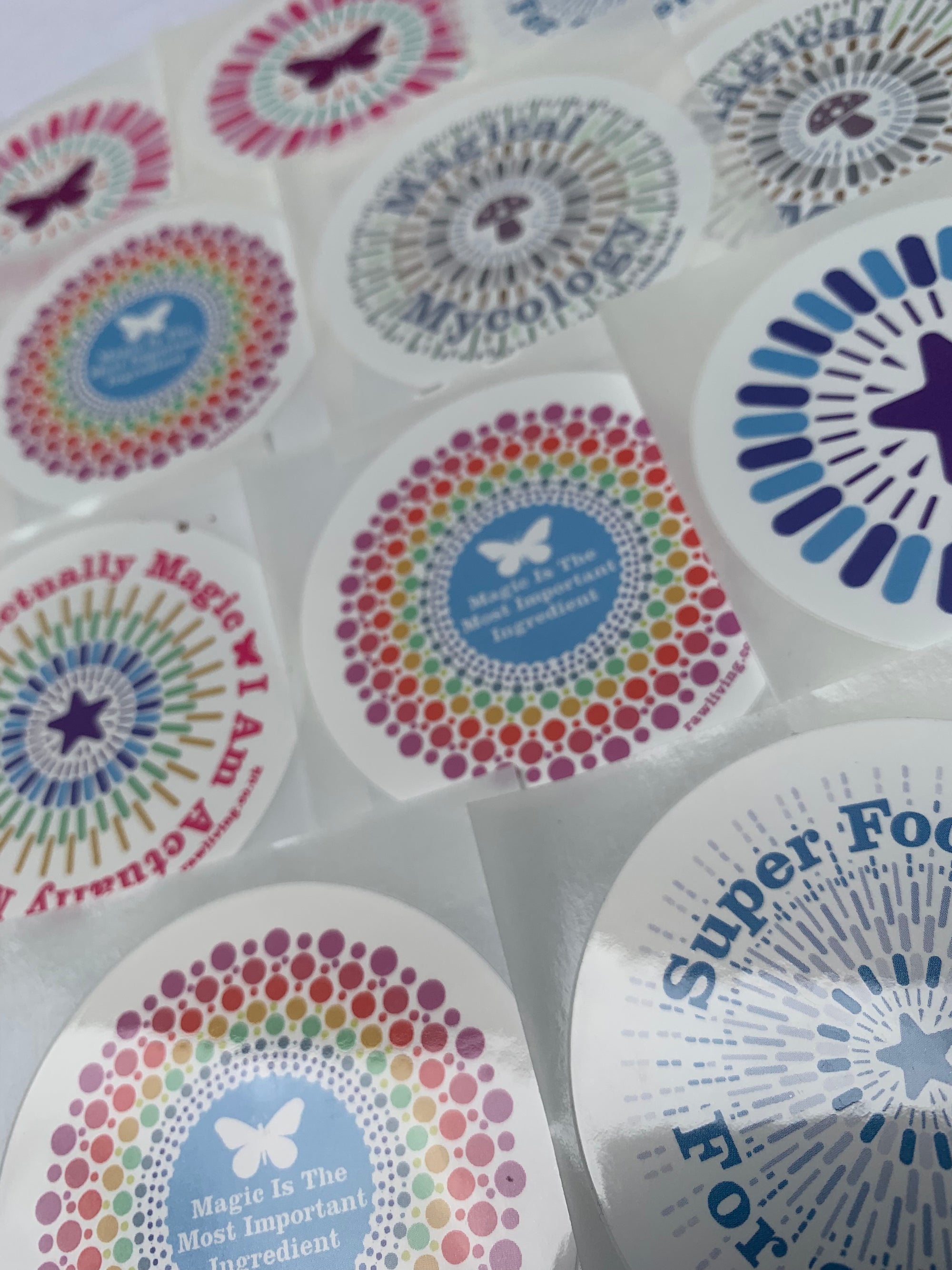 Raw Living Sticker Pack (6 Stickers) | New! Raw Living sticker pack: 6 stickers to elevate your laptop, phone, cupboards, drinks bottles...