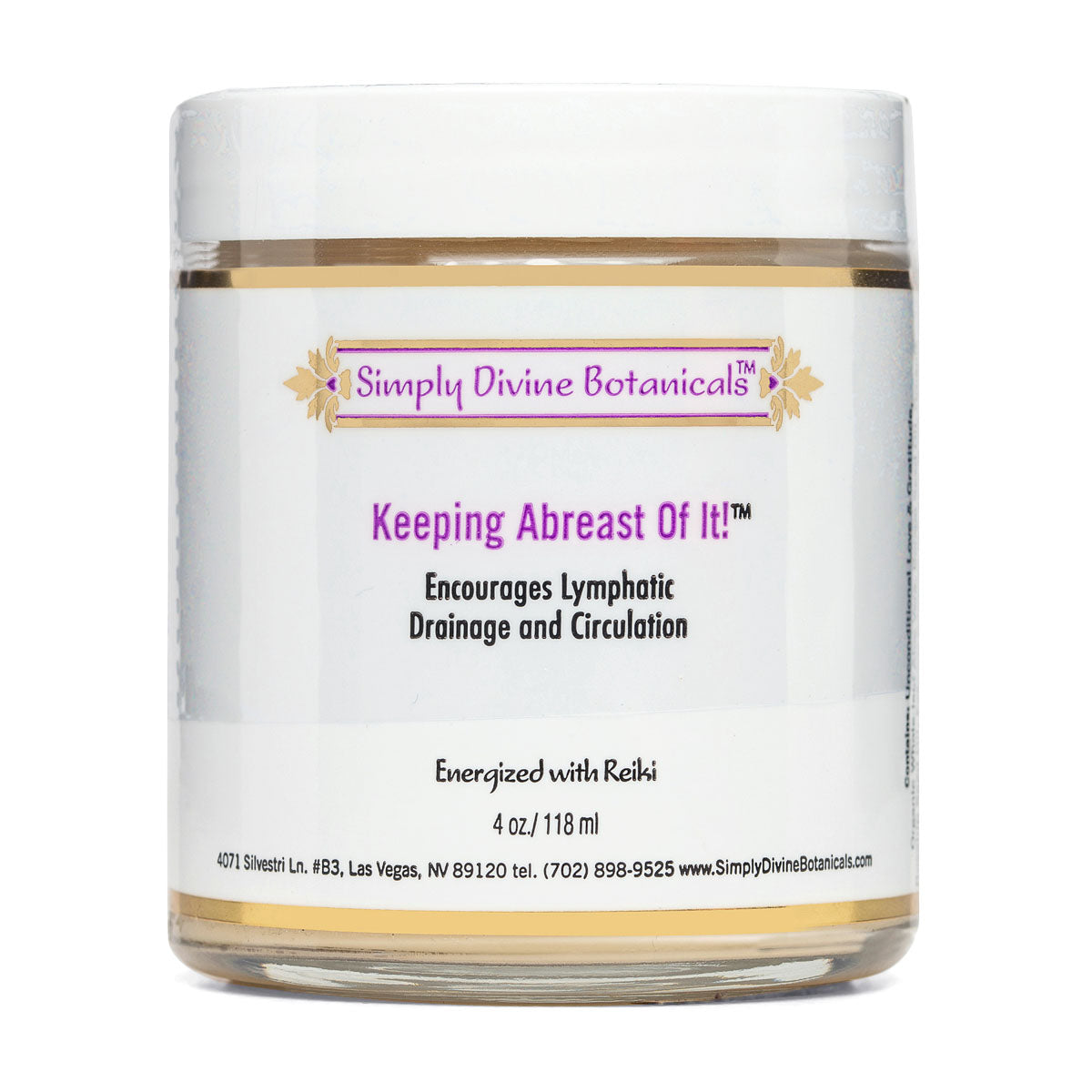 Keeping Abreast Of It Cream | Simply Divine Botanicals | Raw Living UK | Skin Care &amp; Beauty | Simply Divine Botanicals Keeping Abreast of It Natural Body Cream: contains Herbs &amp; Essential Oils encouraging lymphatic drainage &amp; Healthy Breast Tissues.