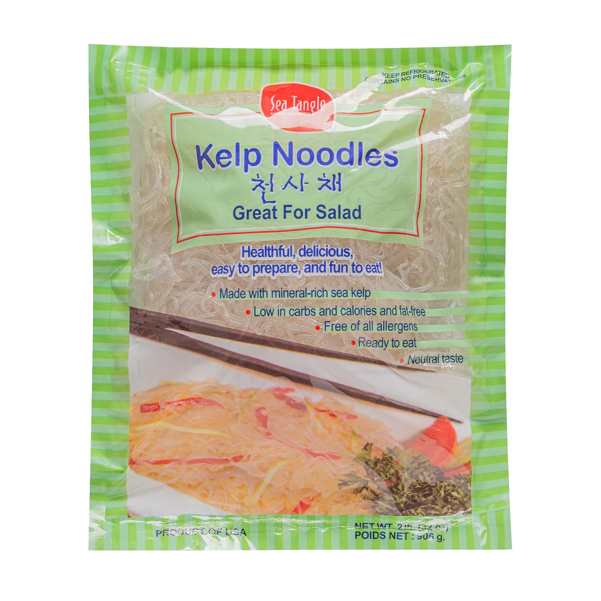 Kelp Noodles | Sea Tangle | Raw Living UK | Sea Vegetables | Sea Tangle Kelp Noodles look and taste like Chinese glass noodles. Kelp is a highly nutritious Sea Vegetable, and these Noodles are fun to prepare and eat!
