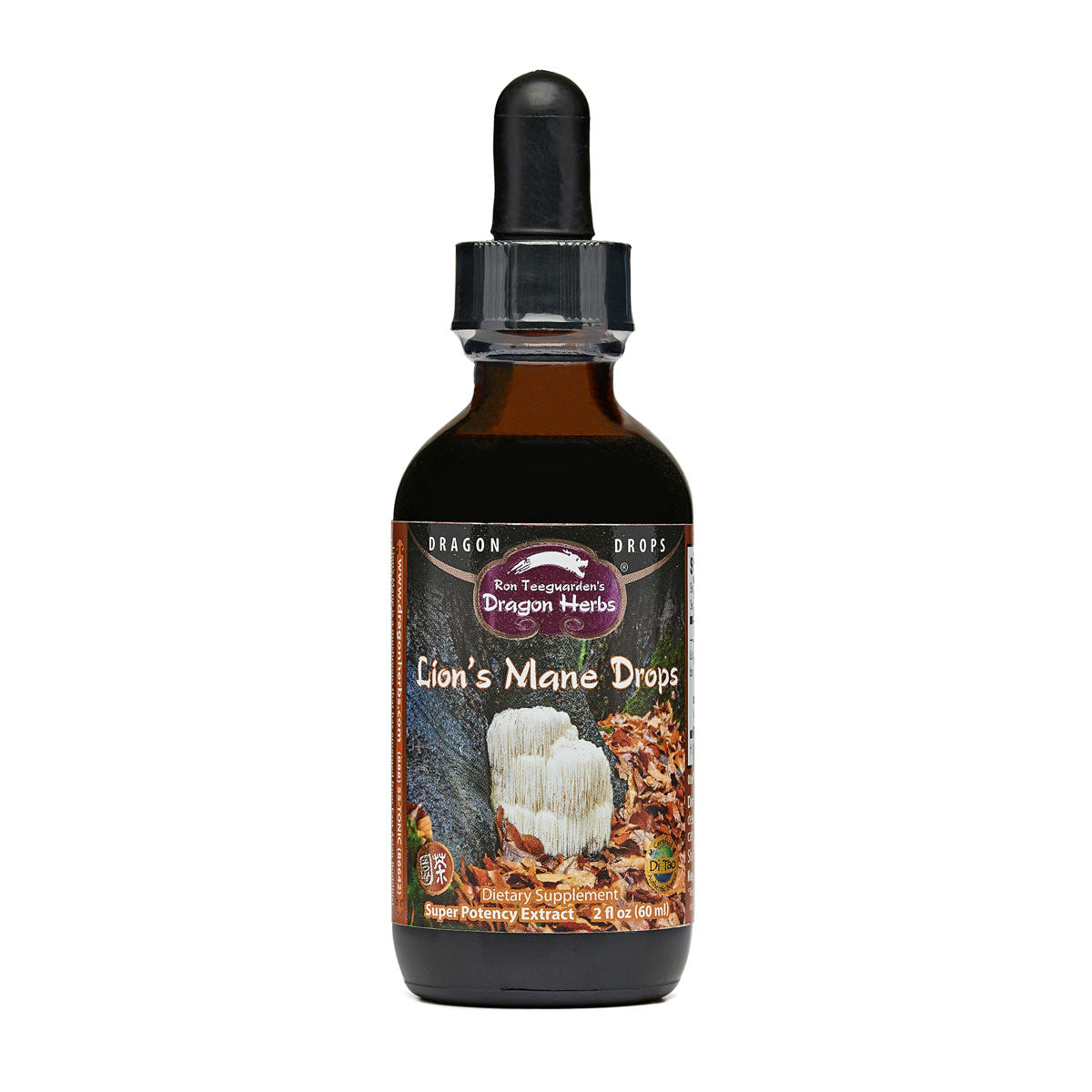 Lion&#39;s Mane Dragon Drops | Dragon Herbs | Raw Living UK | Tonic Herbs | Mushroom Extracts | Dragon Herbs Lion’s Mane Mushroom Drops: a nootropic extract containing Nerve Growth Factor. Also believed to support brain plasticity cognitive function.