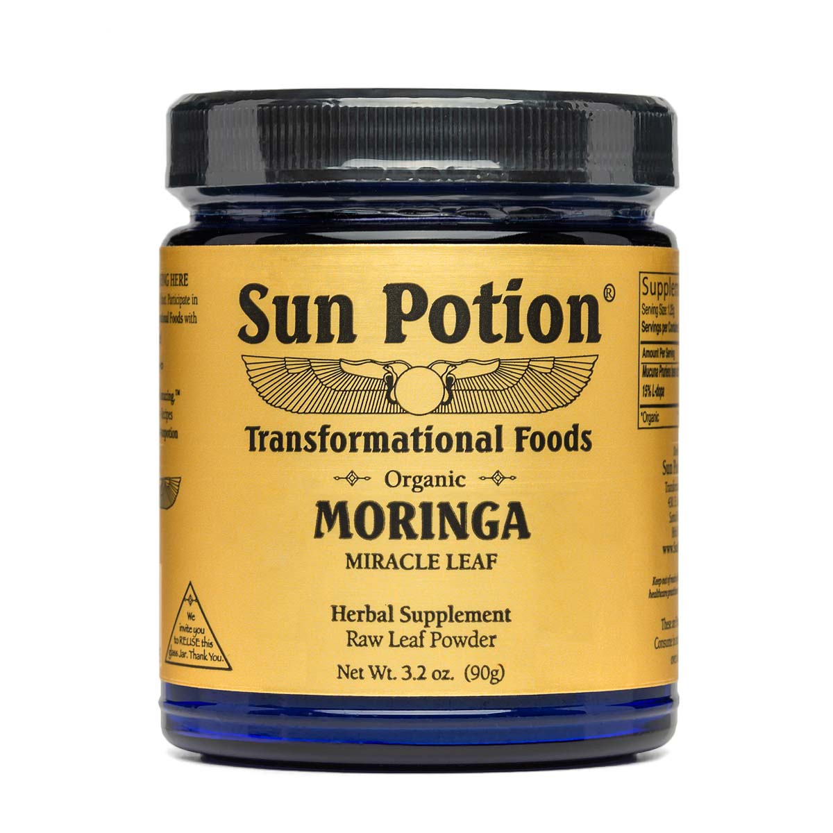 Moringa Powder | Sun Potion | Raw Living UK | Tonic Herbs | Sun Potion Moringa Leaf Powder is Grown & Shade-Dried in India. Moringa is known for its Exceptional Nutritional Value, with Potent Anti-Oxidants.