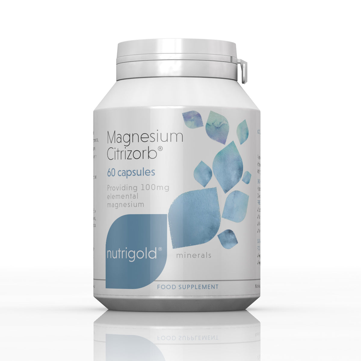 Magnesium Citrizorb Capsules | Nutrigold | Raw Living UK | Supplements | Vitamins &amp; Minerals | Nutrigold Magnesium Citrizorb provides 100mg elemental magnesium per capsule in a highly bioavailable &amp; bioactive organic citrate form. Supports a healthy body.