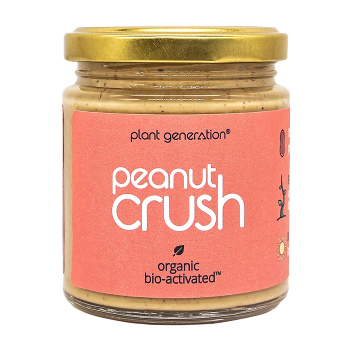 Peanut Crush (170g, 500g) | Plant Generation | Raw Living UK | Plant Generation Bio-Activated Peanut Crush Vegan Sugar-Free Nut Butter captures the authentic flavour of Peanuts. Rich in vitamins &amp; minerals.