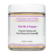 Peel Me A Papaya | Simply Divine Botanicals | Raw Living UK | Skin Care & Beauty | Simply Divine Botanicals Peel Me a Papaya Natural Exfoliant: Green Papaya Powder & Coconut Milk to Smooth Skin. Kaolin Clay & Organic Cornmeal to Absorb Oils.