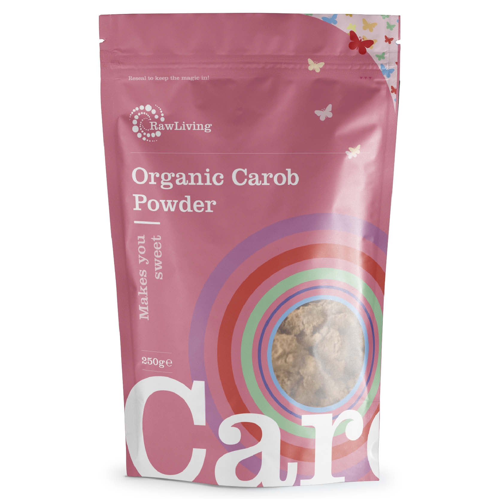Organic Peruvian Carob Powder | Raw Living UK | Raw Foods | Natural Sweeteners | Raw Living Peruvian Carob: this carob from a pod (similar to Mesquite), and is used as a low GI sweetener. It has a light brown colour & caramel-like flavour.