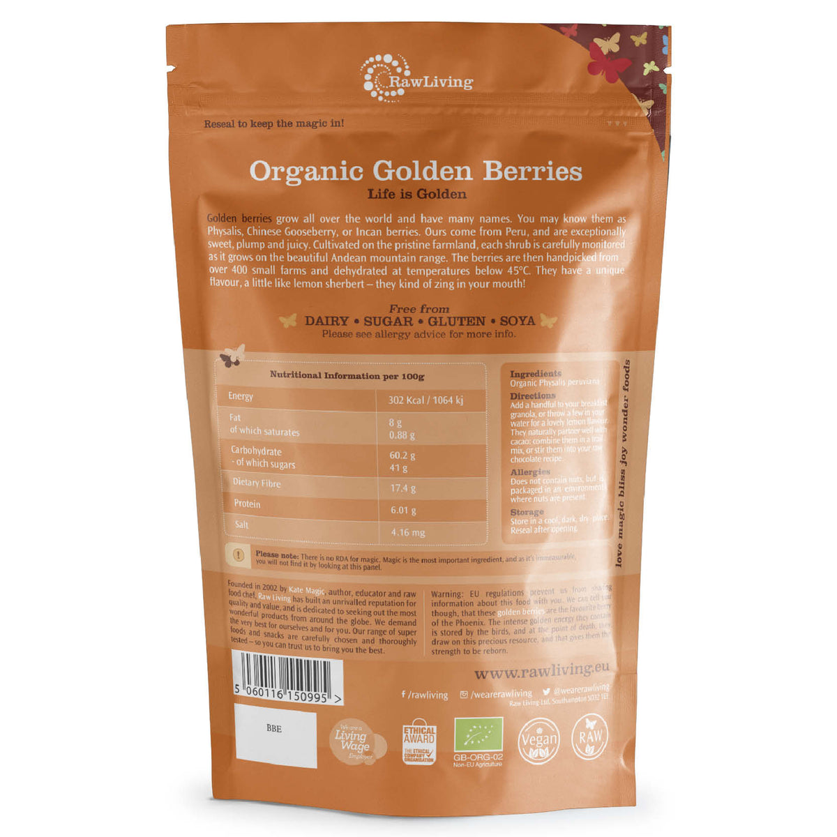 Organic Goldenberries | Raw Living UK | Raw Foods &amp; Fruits | Raw Living Organic Goldenberries (Incan Berries), are a special variety with an unusual natural sweet flavour, from Peru. Vitamin rich &amp; 100% Natural.