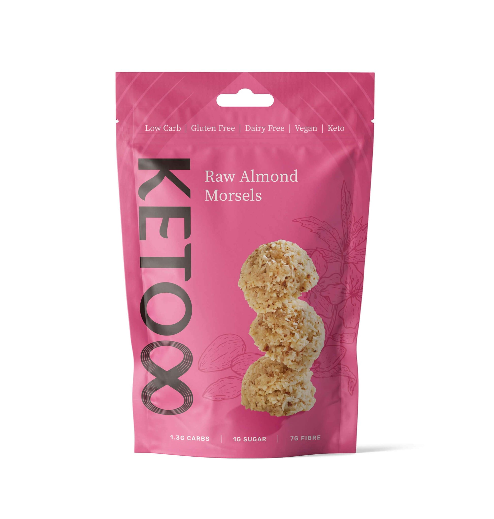 Raw Almond Morsels (120g) | 8 Foods | Raw Living UK | Eight Foods Raw Almond Morsels are Rich, Chewy, Yet Low Carb and Keto-Friendly. These Nutty Almond Morsels are blended with a hint of Vanilla and Sea Salt.