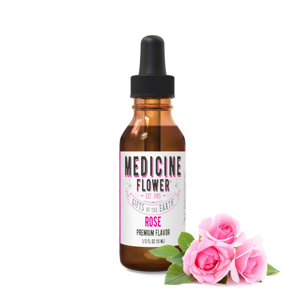 Rose Flavour Premium Extract | Medicine Flower | Raw Living UK | Raw Foods | Medicine Flower Rose Flavour Premium Extract (1/2oz, 1oz, 4oz) is pure, potent & derived from roses. Amazing taste, with no alcohol or artificial preservatives.