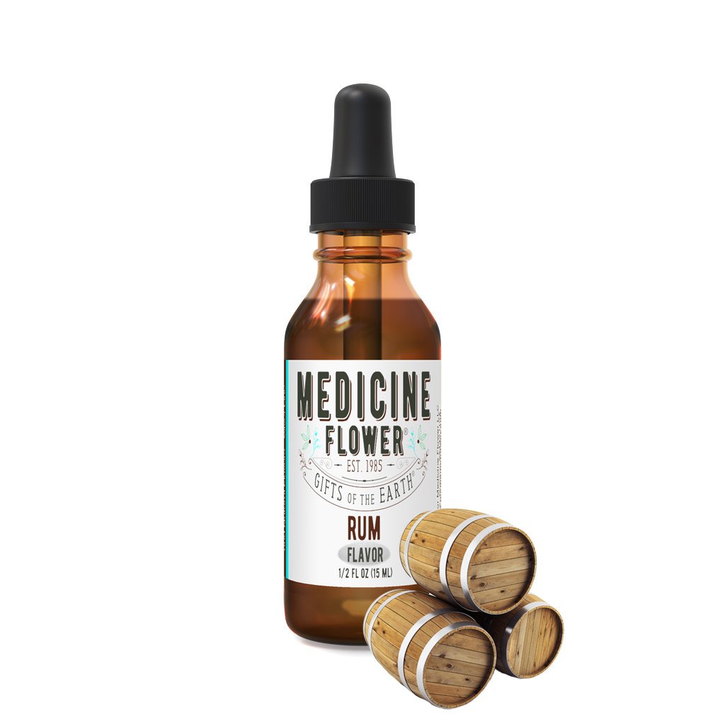 Rum Flavour Premium Extract | Medicine Flower | Raw Living UK | Raw Foods | Medicine Flower Rum Flavour Premium Extract (1/2oz, 1oz) is pure, potent &amp; natural. Amazing taste, with no alcohol or artificial preservatives.