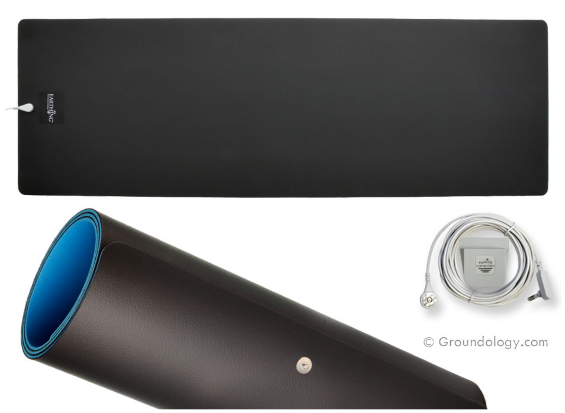 Large Grounding Mat (No Plug) | Groundology | Raw Living UK | EMF &amp; Energy Protection | Groundology Grounding Mat (74cm x 32cm) is a conductive grounding mat for earthing while sitting or standing, while at a desk, watching television, etc.