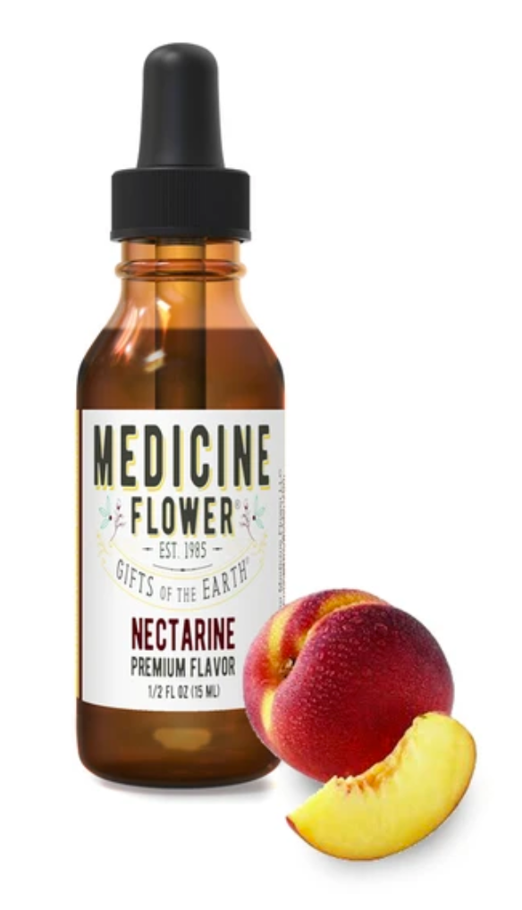 Nectarine Flavour Premium Extract | Medicine Flower | Raw Living UK | Raw Foods | Medicine Flower Nectarine Flavour Premium Extract (1/2oz) is pure, potent &amp; natural. Amazing taste, with no alcohol or artificial preservatives.