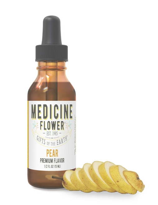 Pear Flavour Premium Extract | Medicine Flower | Raw Living UK | Raw Foods | Medicine Flower Raspberry Flavour Premium Extract (1/2oz) is pure, potent &amp; natural. Amazing taste, with no alcohol or artificial preservatives.
