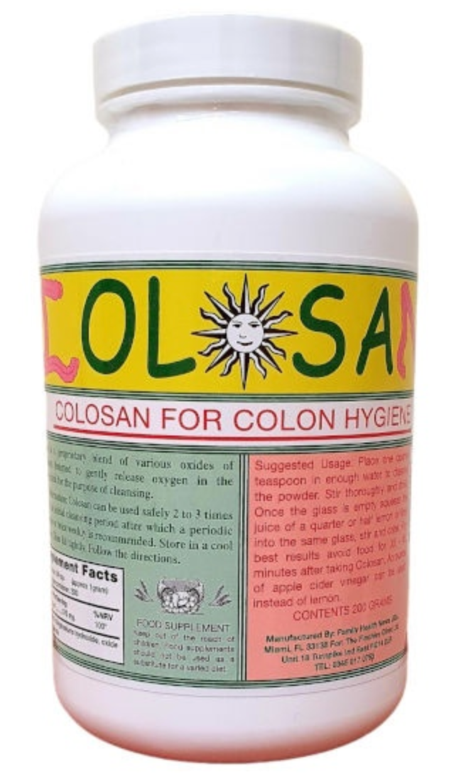 Colosan Powder (200g) | The Finchley Clinic | Raw Living UK | The Finchley Clinic&#39;s Colosan: used as an Effective Colon Cleanser. Maintains Healthy, Comfortable Bowel Regularity without the need for Harsh Laxatives.