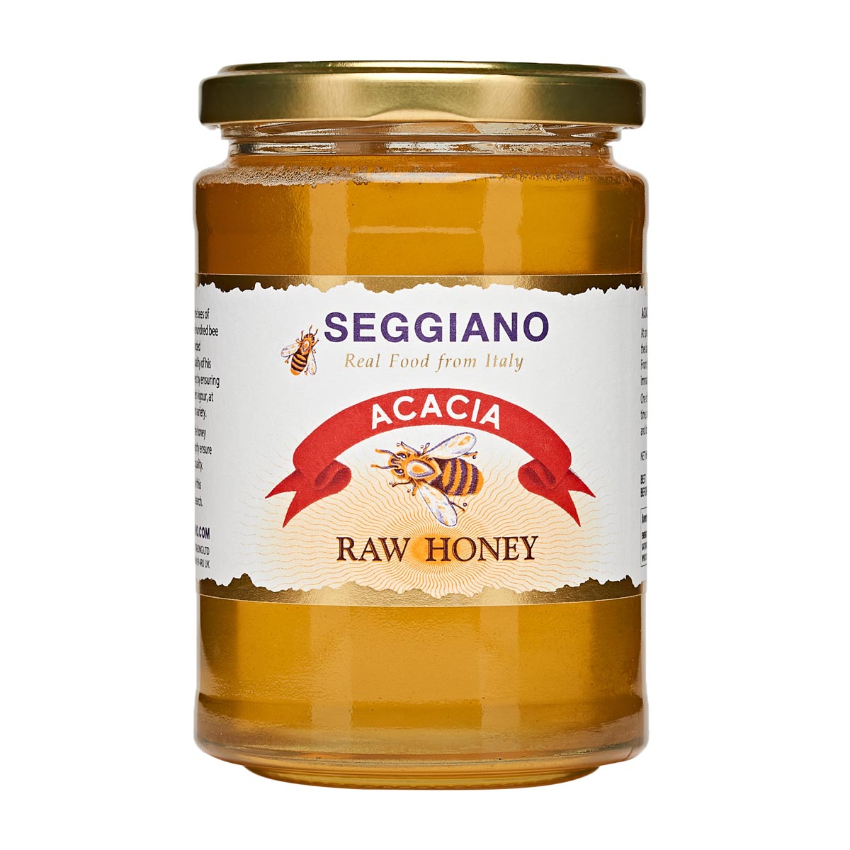 Acacia Raw Honey | Seggiano | Raw Living UK | Raw Foods | Seggiano's Raw Unpasteurised Acacia Honey is their most popular honey. Always liquid, Acacia honey has a delicate, fragrant taste of Spring.