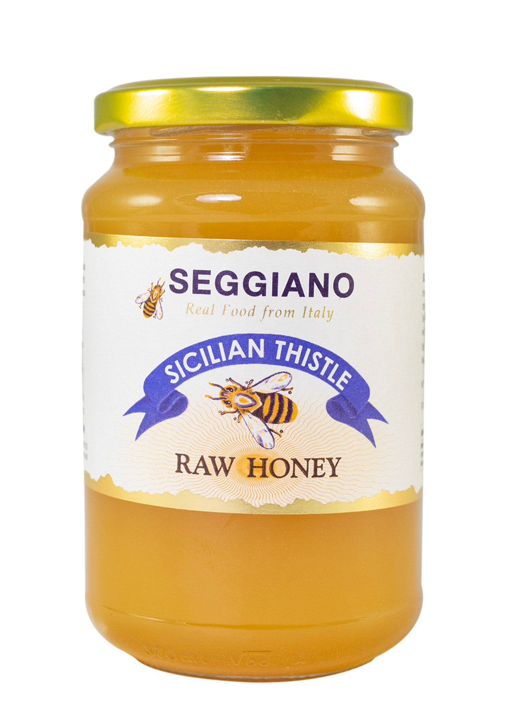 Sicilian Thistle Raw Honey | Seggiano | Raw Living UK | Raw Foods | Seggiano&#39;s Raw Unpasteurised Sicilian Sulla Honey is made with Wild Thistle Flowers, yielding a pleasantly intense flavour; floral with a Sweet Caramel finish.