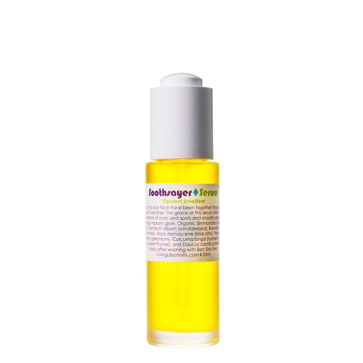 Soothsayer Serum | Living Libations | Raw Living UK | Beauty | Skin Care | Living Libations Soothsayer Serum: Natural &amp; Vegan, this serum - high in Sandalwood &amp; Nourishing Essences – reduces scars &amp; effects of environment elements.
