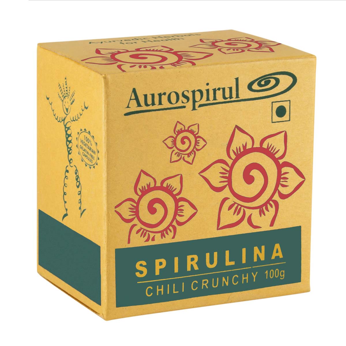 Aurospirul Spirulina Chilli | Auroville | Raw Living UK | Herbs | Super Foods | Supplements Aurospirul's High Quality Spirulina Crunchies are artisan-produced by eco-friendly methods. This super food is sun-dried, giving it it a special energy & taste.