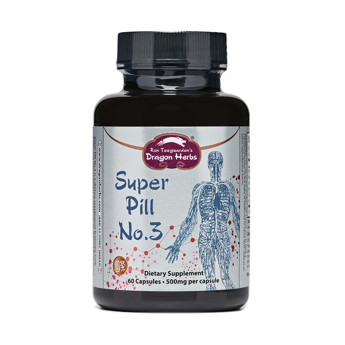 Super Pill #3 Capsules | Dragon Herbs | Raw Living UK | Tonic Herbs | Dragon Herbs Super Pill #3 is a cutting edge formulation, featuring Tanshinone IIA, Salvia Root Extract &amp; Saffron to support circulatory tissues &amp; functions.