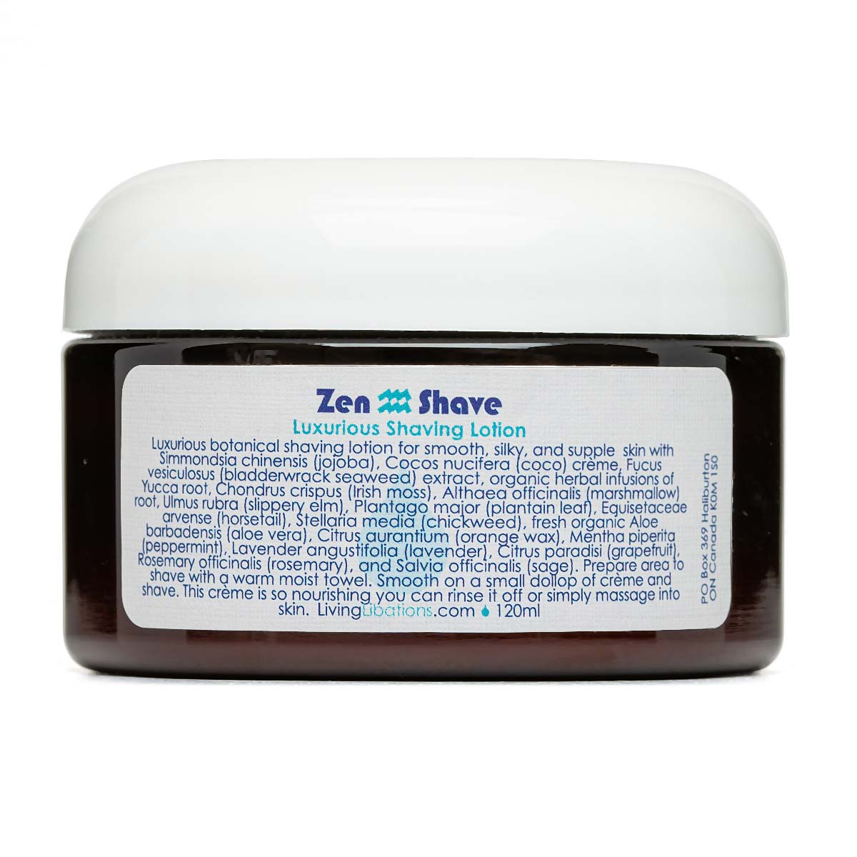 Zen Shave | Living Libations | Raw Living UK | Skin Care | Living Libations Zen Shave: a Natural &amp; Vegan Shaving Lotion for smooth, silky and supple skin. Smooth on to skin with a small dollop of crème and shave.