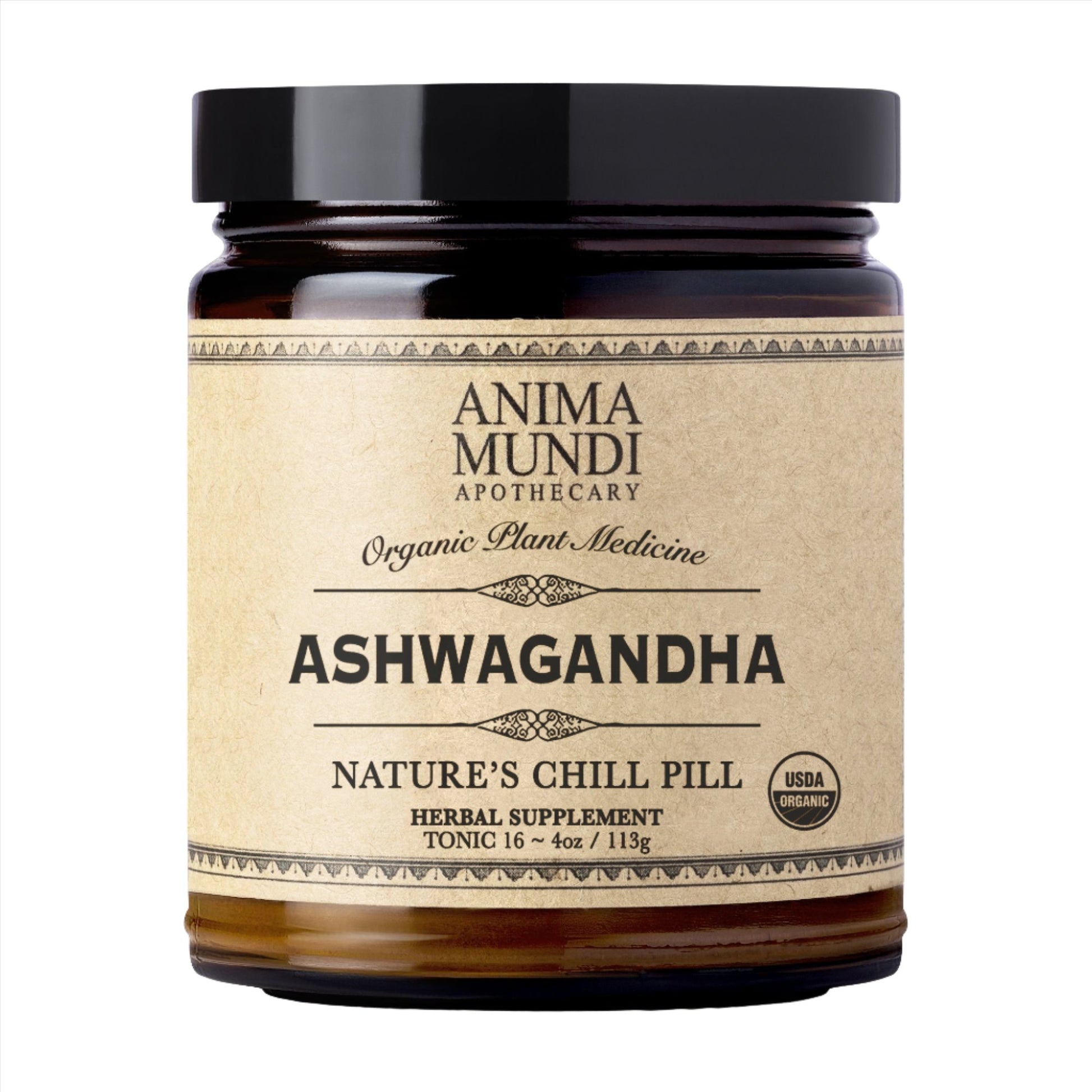 Ashwagandha Powder (4oz) | Anima Mundi | Raw Living UK | Herbs & Tonic Herbs | Anima Mundi's Ashwagandha 10:1 Extract is Highest Quality. This prized Indian Adaptogen, known as Indian Ginseng, is used for Energy, Strength & Stress Relief.