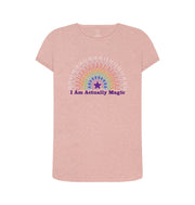 Sunset Pink Womens Recycled Organic Tshirt Sunset Pink - Actually Magic