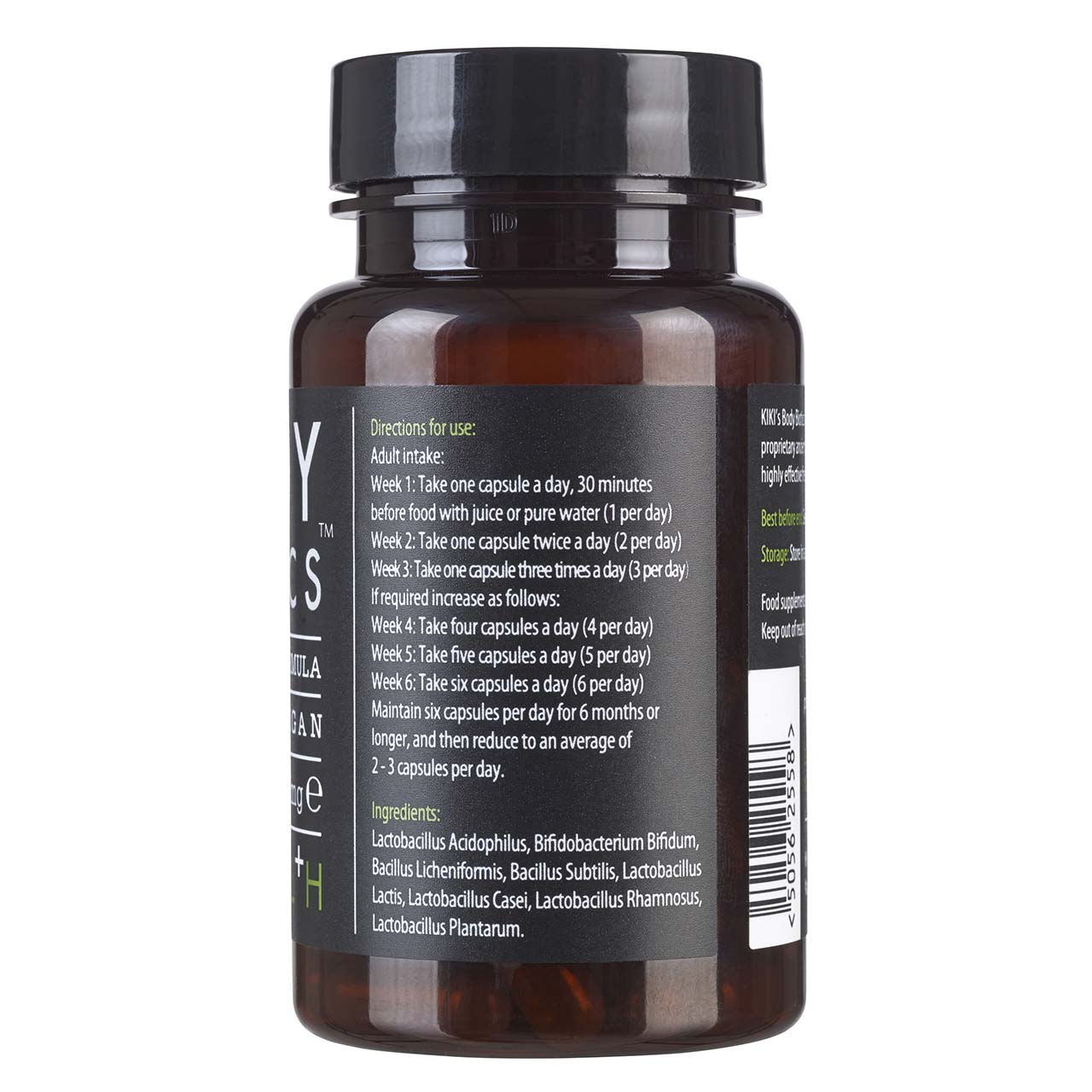 Body Biotics | Kiki Health | Raw Living UK | Supplements | Kiki Health Body Biotics™ (60 x 400mg) probiotics mimic nature for the benefits of true bacterial cultures. Cultured and encapsulated in ancestral prebiotics.