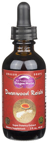 Duanwood Reishi Dragon Drops | Dragon Herbs | Raw Living UK | Tonic Herbs | Mushroom Extracts | Dragon Herbs Duanwood Reishi: this mushroom is the most revered herbal substance in Asia. It&#39;s a Shen tonic said to nourish the spirit &amp; support immunity.