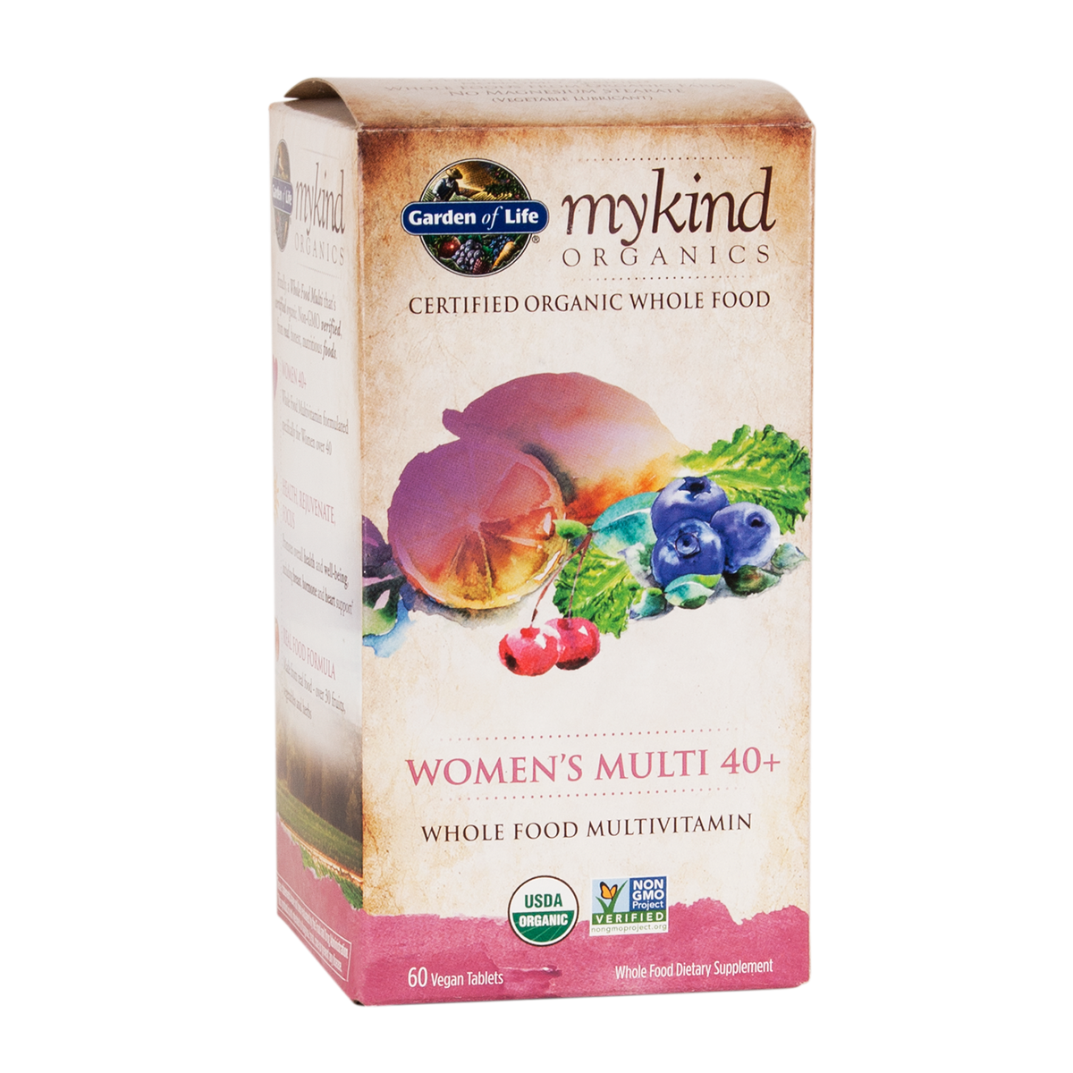 myKind Vegan Organic Women&#39;s Multi 40+ Tablets | Garden of Life | Raw Living UK | Supplements | Multi Vitamins | myKind Organics Women’s Multi 40+ is a supplement is for women over 40. Made with organic foods &amp; herbs, 2 tablets daily provide essential vitamins &amp; minerals.