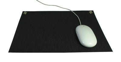 Grounding Mouse Mat (No Plug) (25cm x 25cm) | Groundology | Raw Living UK | EMF &amp; Energy Protection | Groundology Grounding Mouse Mat (25cm x 25cm) is a conductive grounding mat, enabling you to be grounded as your hand rests on the mat while using the mouse.