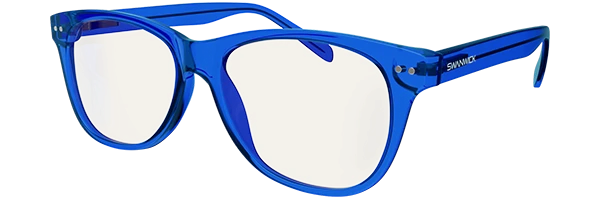 Swannies Crystal Sapphire Day Glasses Blue Light Block | Swanwick | Raw Living UK | Home &amp; Health | Eye Care | Sleep | Swanwick Swannies Crystal Sapphire Day Blue Light Block Glasses: chosen by leading Health &amp; Wellness experts for Day-Time Digital Eye-Strain Protection.