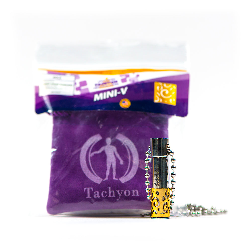 Mini V Pendant GOLD | ATT Tachyon | Raw Living UK | EMF Protection & Energy Tools | Jewellery | Advanced Tachyon Technologies GOLD Mini-V Pendant will wake up your divine energy and is designed to protect you & your immune system from harmful EMFs