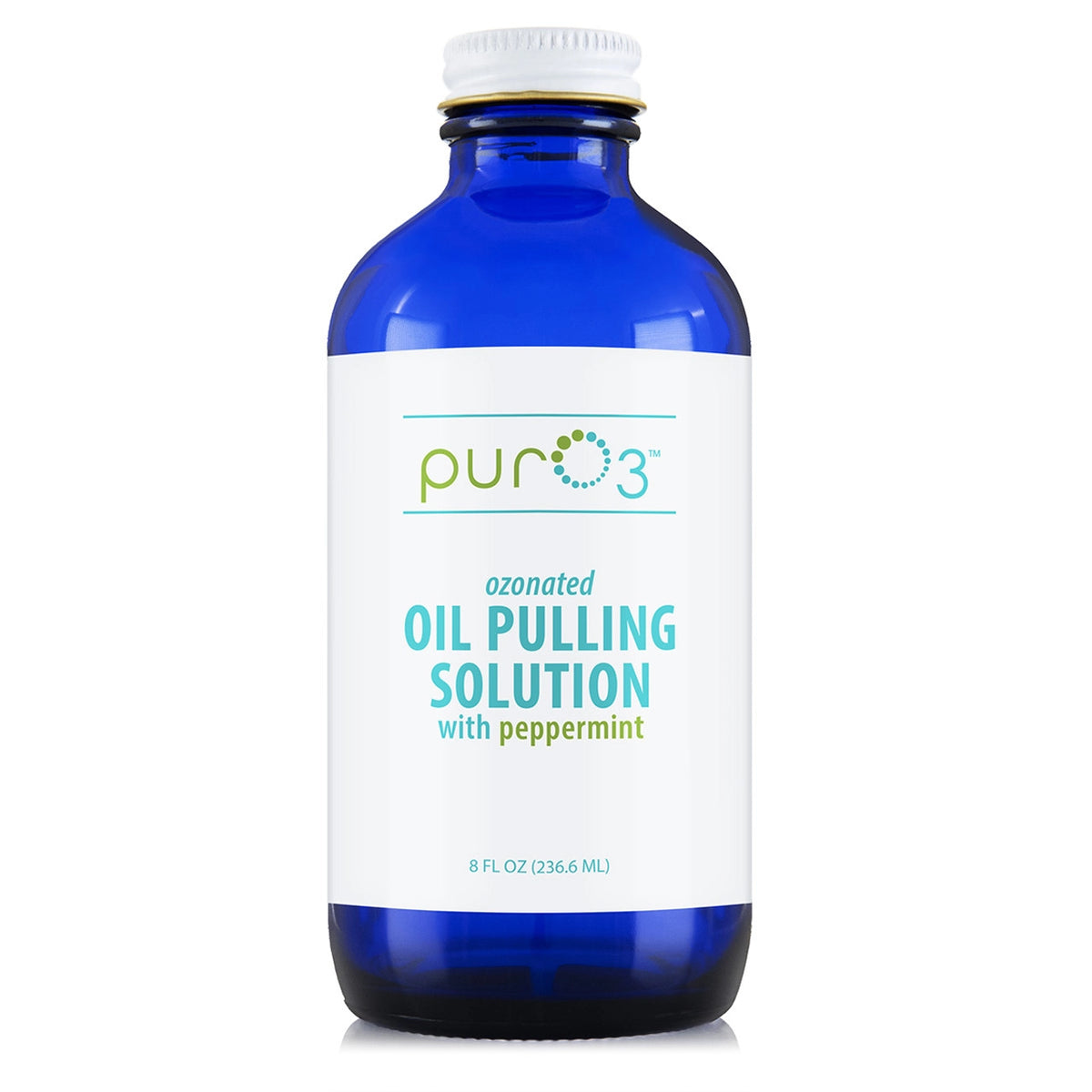 PurO3 Oil Pulling Solution with Peppermint (8fl oz / 237ml)