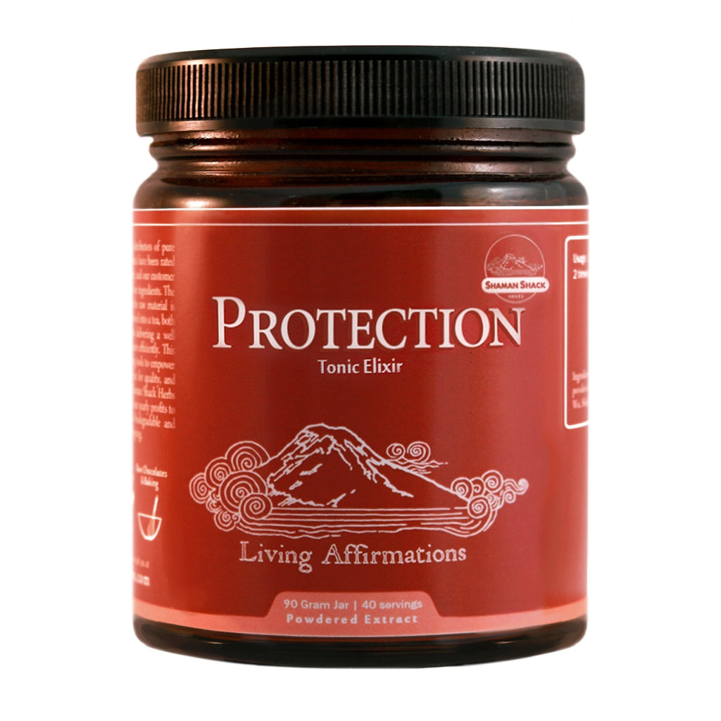 Protection | Shaman Shack | Raw Living UK | Tonic Herbs | Shaman Shack Protection contains Agaricus Mushroom, the highest known source of Beta 1-3 Glucans, which might be known to help Strengthen the Immunity.