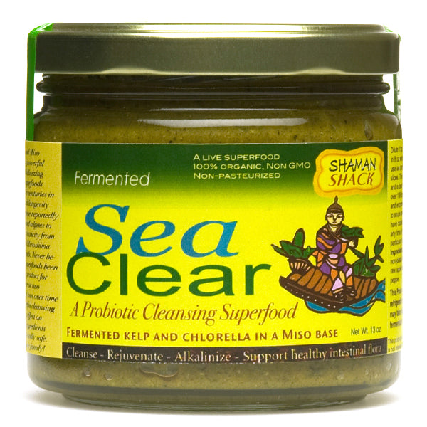 Sea Clear | Shaman Shack | Raw Living UK | Ferments | Shaman Shack Sea Clear is Fermented Kelp and Chlorella. This Live-Food Cleansing Product is the result of 3 years research and development by Rehmannia Thomas.