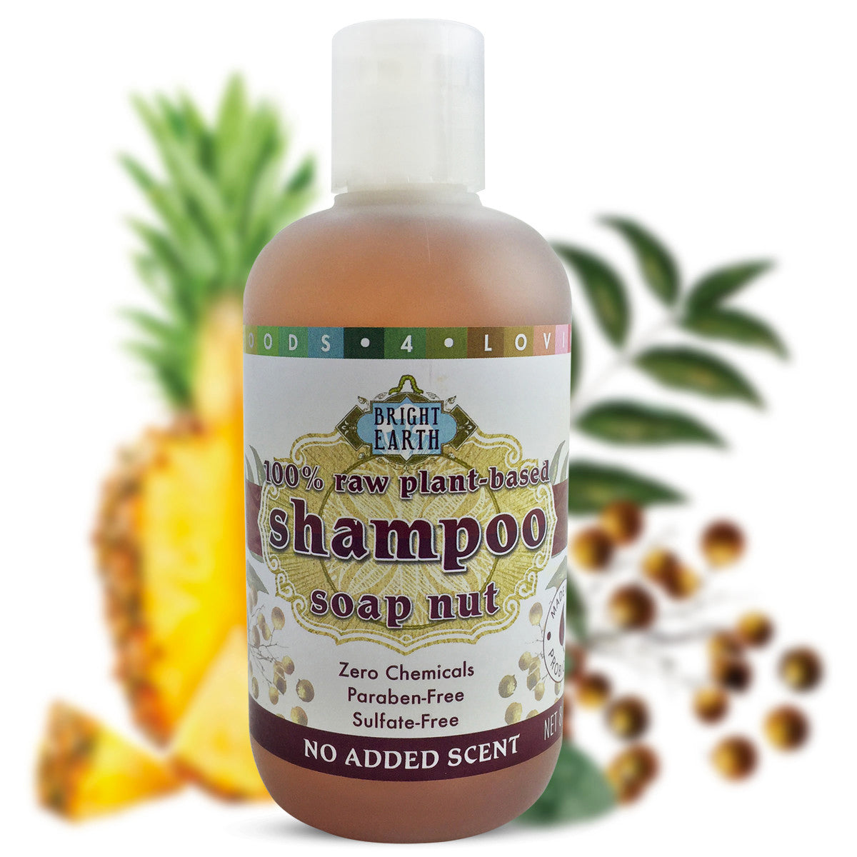 Soap Nut Shampoo - Raw, Plant Based &amp; Vegan | Bright Earth | Raw Living UK | Bath &amp; Shower | Hair Care | Bright Earth Foods&#39; Vegan Soap Nut Shampoo is all natural, raw and plant-based. Free from synthetic chemicals, it gently nourishes and protects hair and scalp.