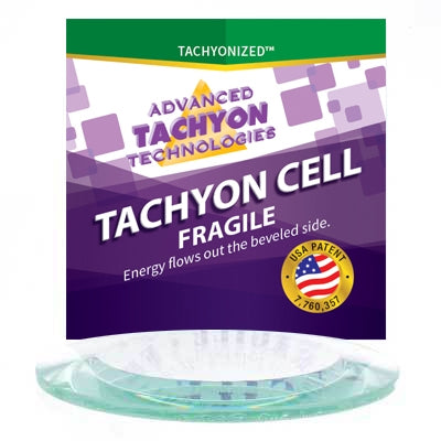 Beveled Cell 75mm | ATT Tachyon | Raw Living UK | EMF Protection &amp; Energy Tools | Advanced Tachyon Technologies Tachyonized Clear Beveled Cell (75mm) is a clear RO style cell for charging water, with the energy flowing from the beveled side