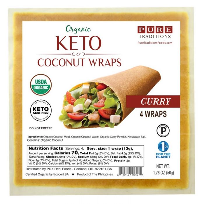 Organic Keto Curry Coconut Wraps | Improveat | Raw Living UK | Improv&#39;eat Organic Curry Coconut Pure Wraps are made of Pure Coconut Ingredients. A Raw &amp; Healthy Keto Wrap Alternative prepared with Wisdom &amp; Creativity.